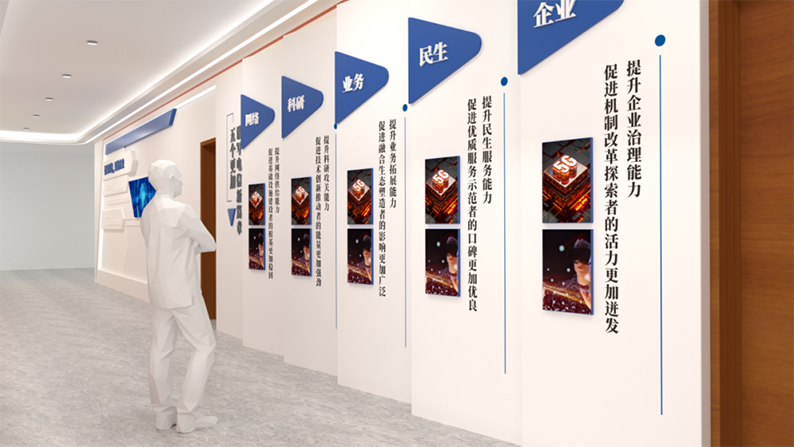 中国电信的企业文化墙设计案例