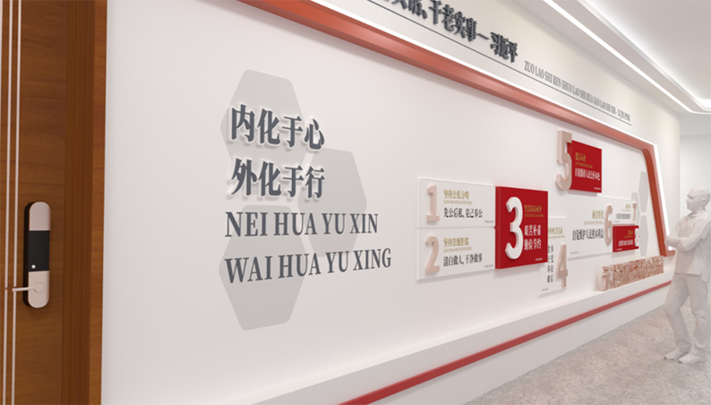 中国电信的企业文化墙设计案例