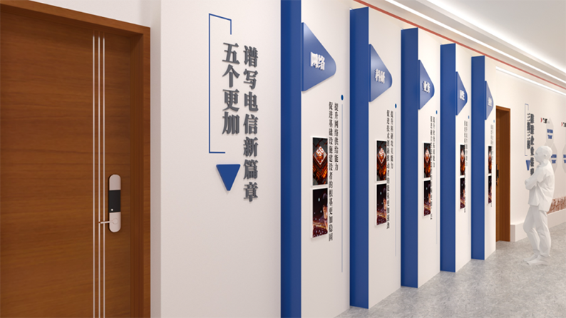 中国电信的企业文化墙设计案例